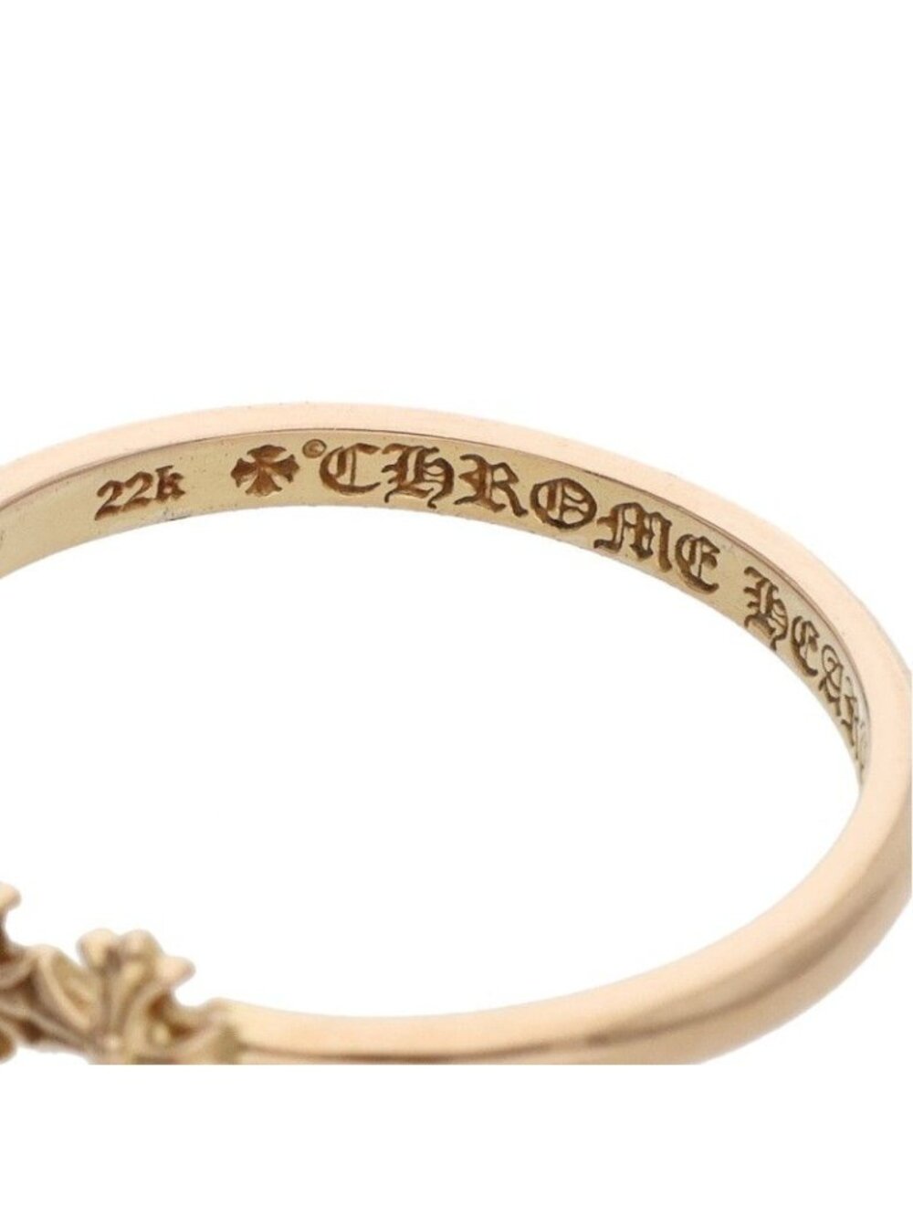 Chrome Hearts Bubblegum CH Plus Gold Ring - Gem